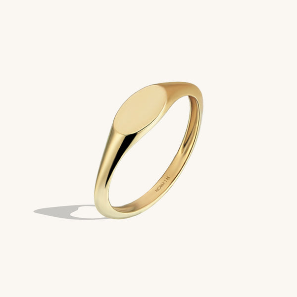 Women's Signet Ring in 14k Solid Gold