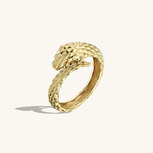 Snake Ring in 14k Solid Gold