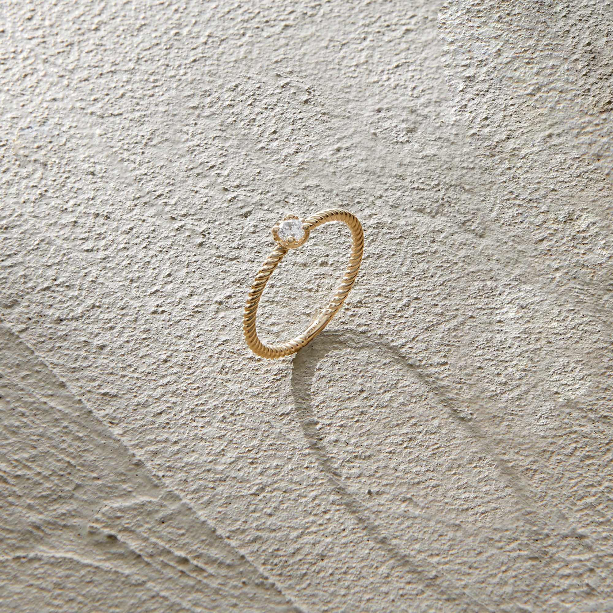 Women's Solitaire Ring in 14k Solid Yellow Gold