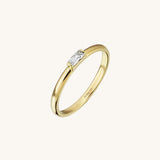 Solo Baguette Ring in 14k Gold