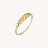 Slim Croissant Ring in 14k Solid Gold