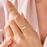 Slim Croissant Ring in 14k Real Yellow Gold