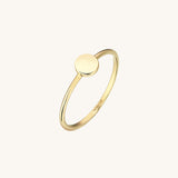 Dainty Cirlcle Ring in 14k real Gold