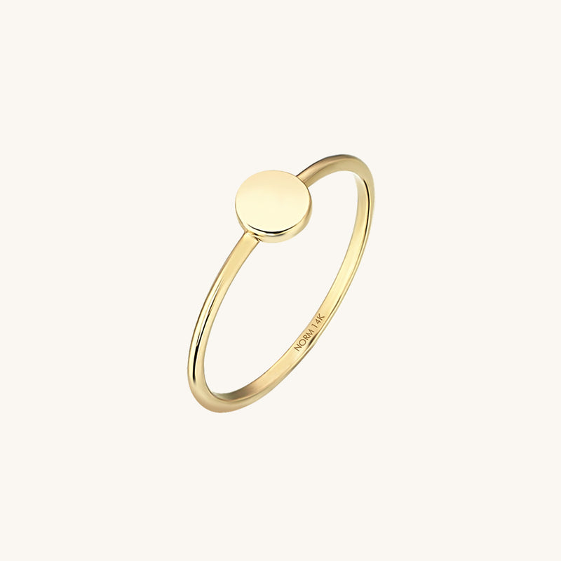 Dainty Cirlcle Ring in 14k real Gold