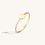 Tiny Round Ring in 14k Real Gold