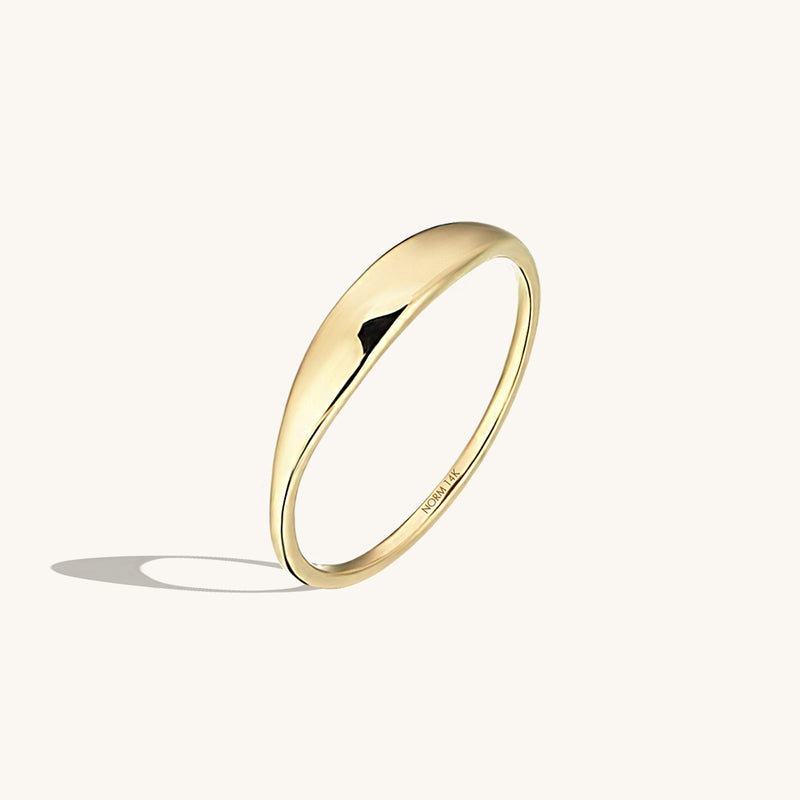 Women's Tiny Signet Ring in 14k Solid Gold