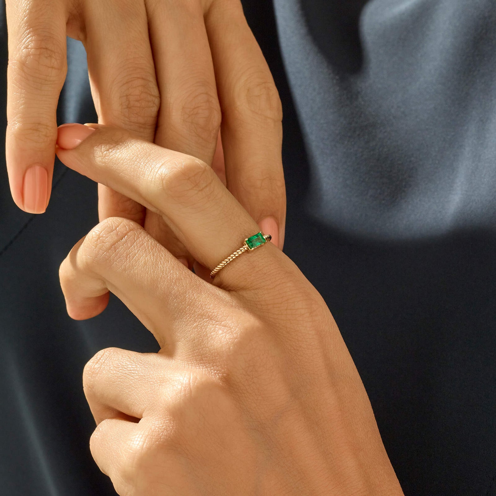 thumbnail image 2 of Flower Halo Round Cut Emerald Engagement Ring, 1 Carat 6 Mm Delicate Emerald Promise Ring, May Birthstone Gift, Muzo Green Emerald Ring 2 of 11