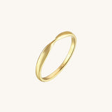 14k Real Gold Twist Band Ring