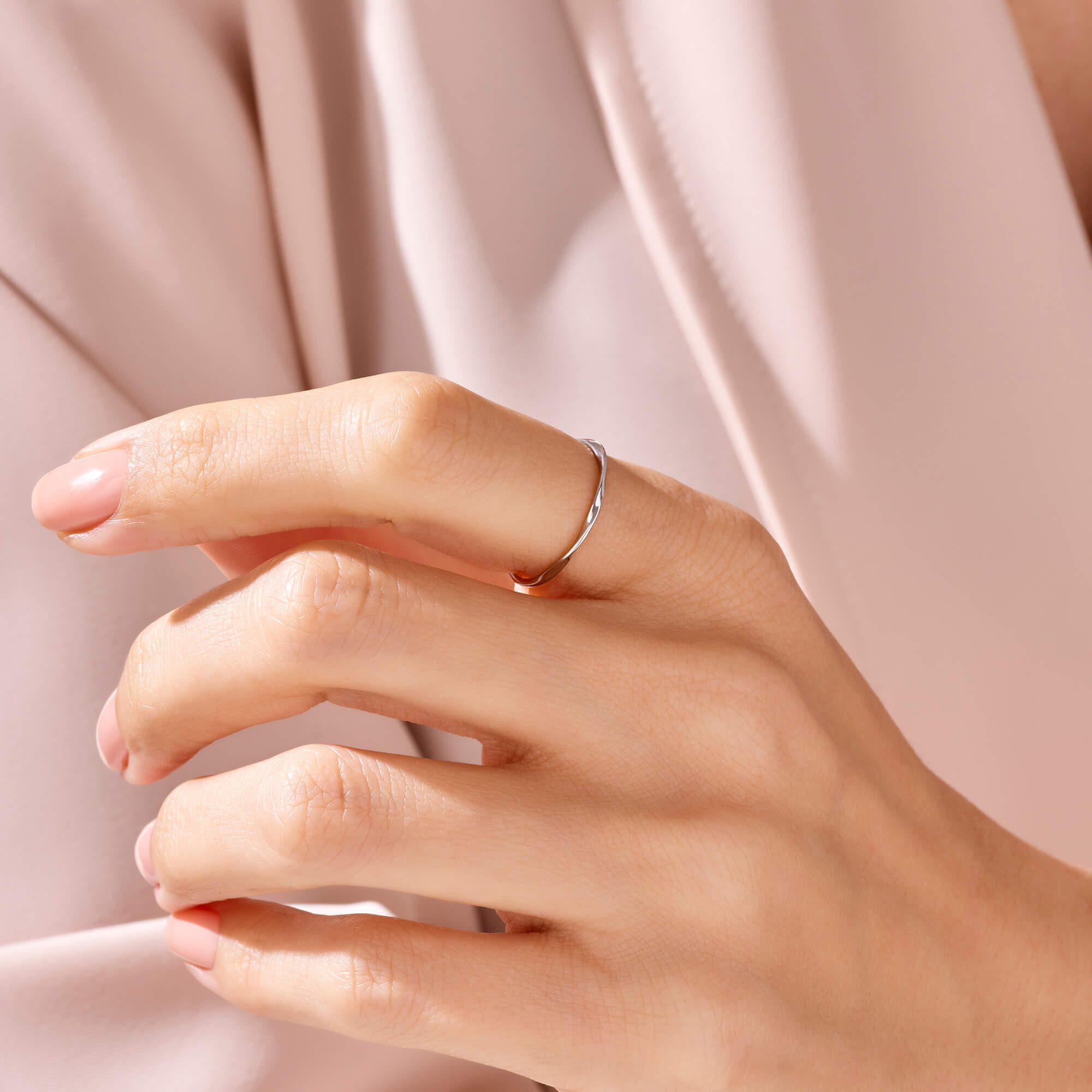 Twist Ring in 14k Real Yellow Gold
