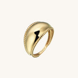 Statement Twisted Dome Ring in 14k Real Gold