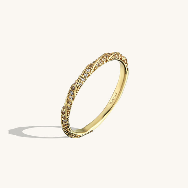 Twisted Eternity Ring in 14k Solid Gold