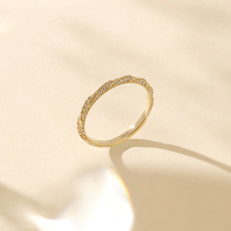 Twisted Eternity Stacking Ring in 14k Gold