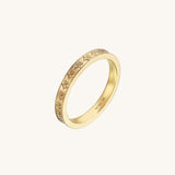 Stackable Vintage Band Ring in 14k Solid Yellow Gold