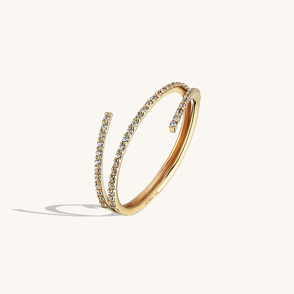 Minimalist Wraparound Ring in 14k Solid Gold
