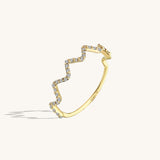 Zigzag Ring in 14k Solid Gold