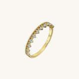 Crown Stackable Ring in 14k Solid Gold