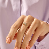 Women's Personalized Letter Ring in 14k Solid Gold