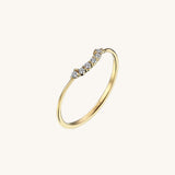 Minimalist Stacking Curve Ring in 14k Gold