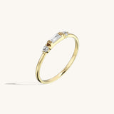 Women's Baguette Band Ring in 14k Solid Gold
