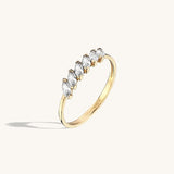 Marquise Wedding Ring in 14k Solid Gold