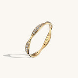 Pave Eternity Ring in 14k Solid Yellow Gold