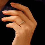 14k Gold Baguette Half Eternity Wedding Ring 