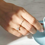 Thin Baguette Stackable Ring in 14k Gold