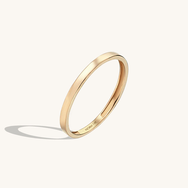 14 Solid Yellow Gold Wedding Band for Women