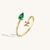Personalized Birthstone Ring in 14k Solid Gold