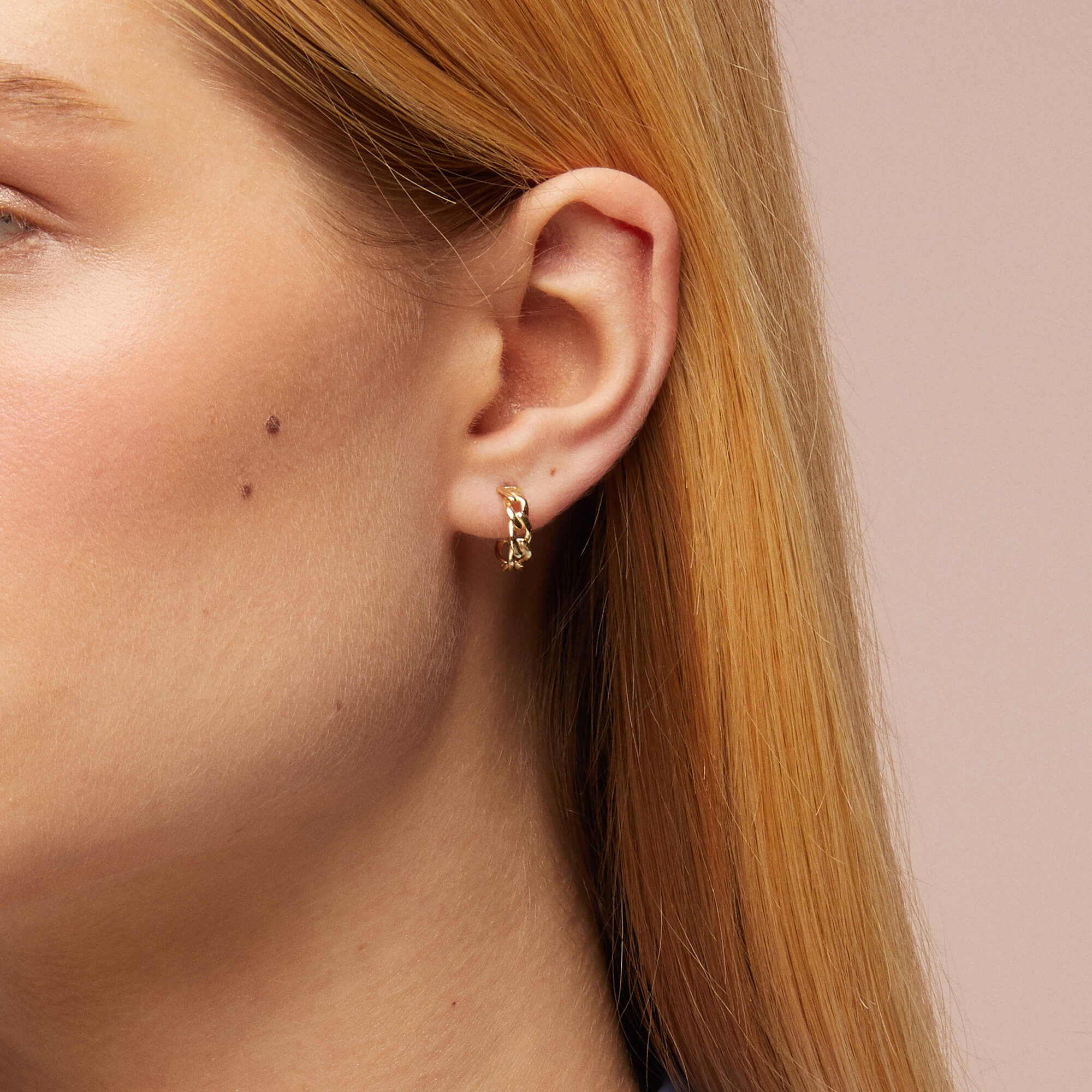 Bold Chain Earrings in Gold