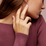 Bold Dot Stackable Ring in 14k Solid Yellow Gold
