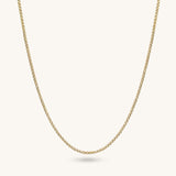 Women's 14k Solid Yellow Gold Box Chain Necklace