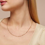1.8mm Box Chain Necklace in 14k Solid Yellow Gold