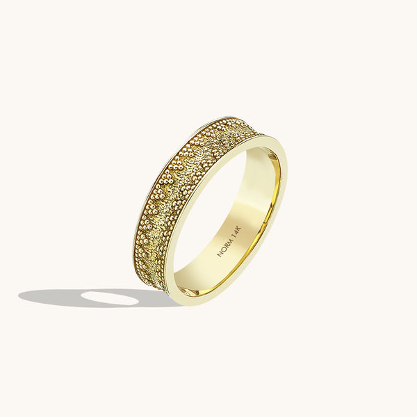 14k Real Yellow Gold Wedding Band Ring for Women 