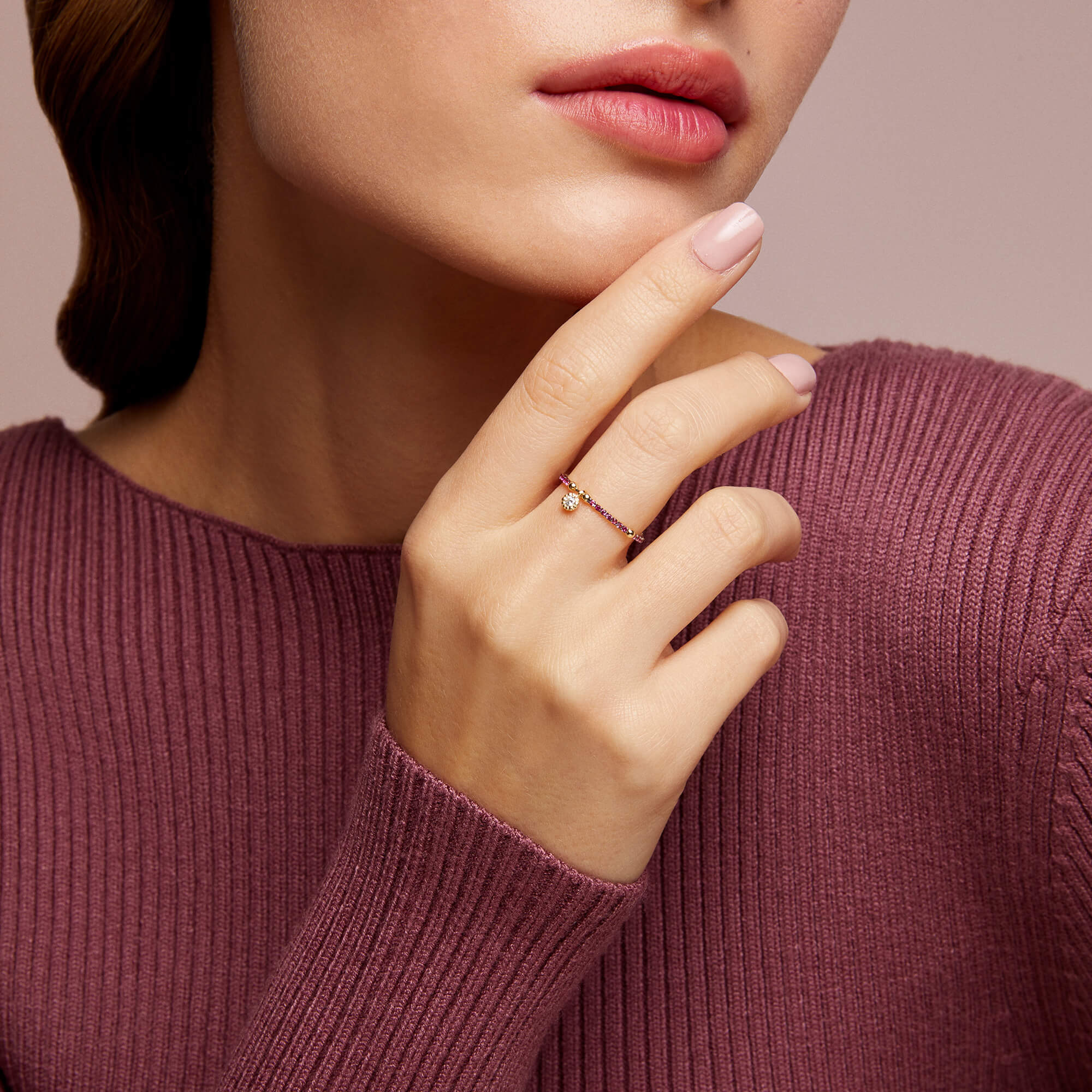 Collectibles Stacking Ring in 14k Real Yellow Gold