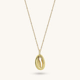 Women's Cowrie Shell Pendant Necklace in 14k Gold