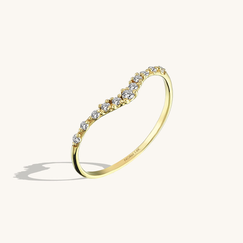 Curve Ring in 14k Solid Yellow Gold