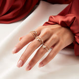 14k Real Gold Curved Baguette Ring