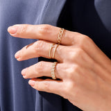 14k Solid Gold Tiny Duo Stacking Ring