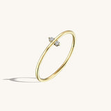 Women's Tiny Duo Ring in 14k Solid Gold