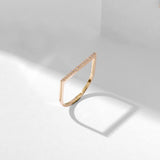 Dainty Flat Bar Ring in 14k Solid Gold