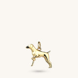 Dog Pendant in 14k Yellow Solid Gold