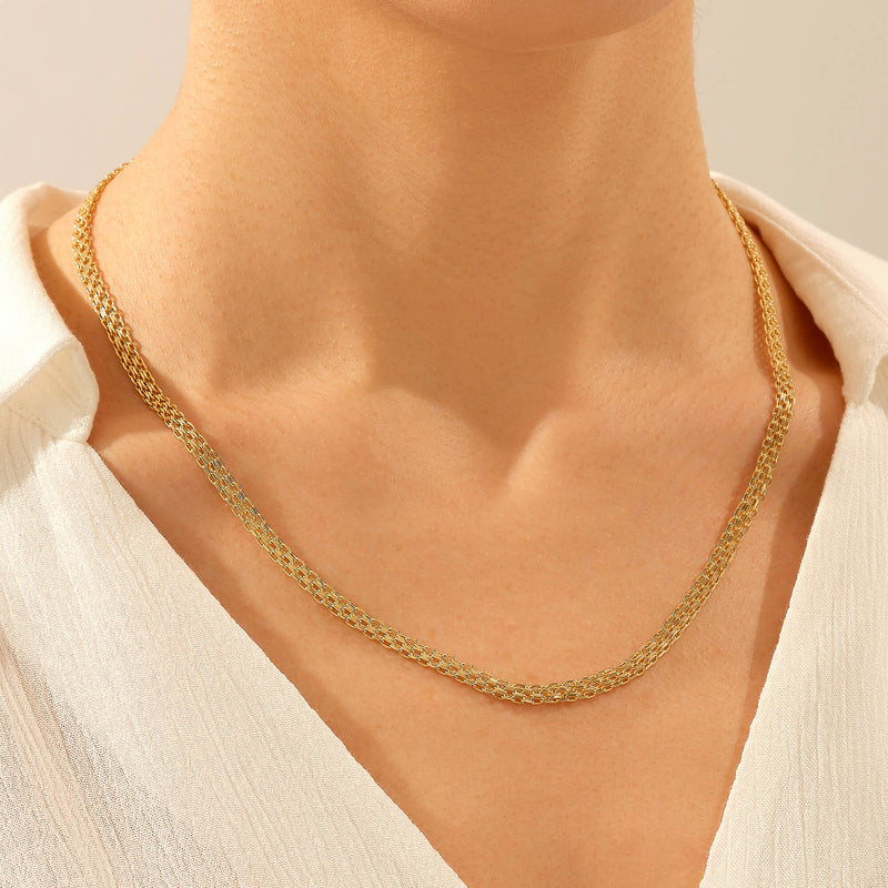 Flat Curb Chain Necklace | Mejuri