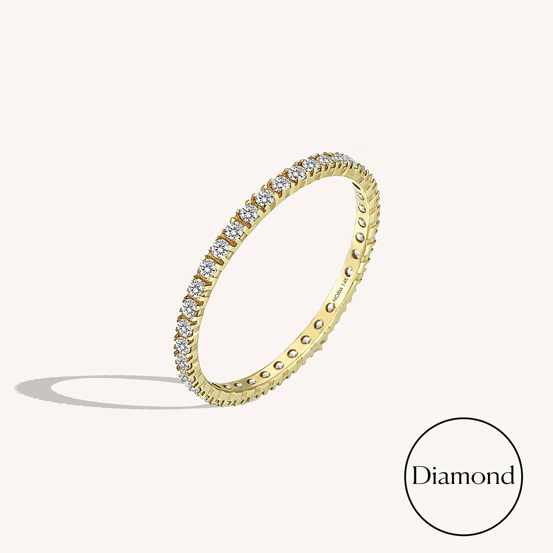0.20 ctw Diamonds Full Eternity Band Ring in 14k Gold