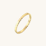 14k Gold Hexagon Band Ring for Women