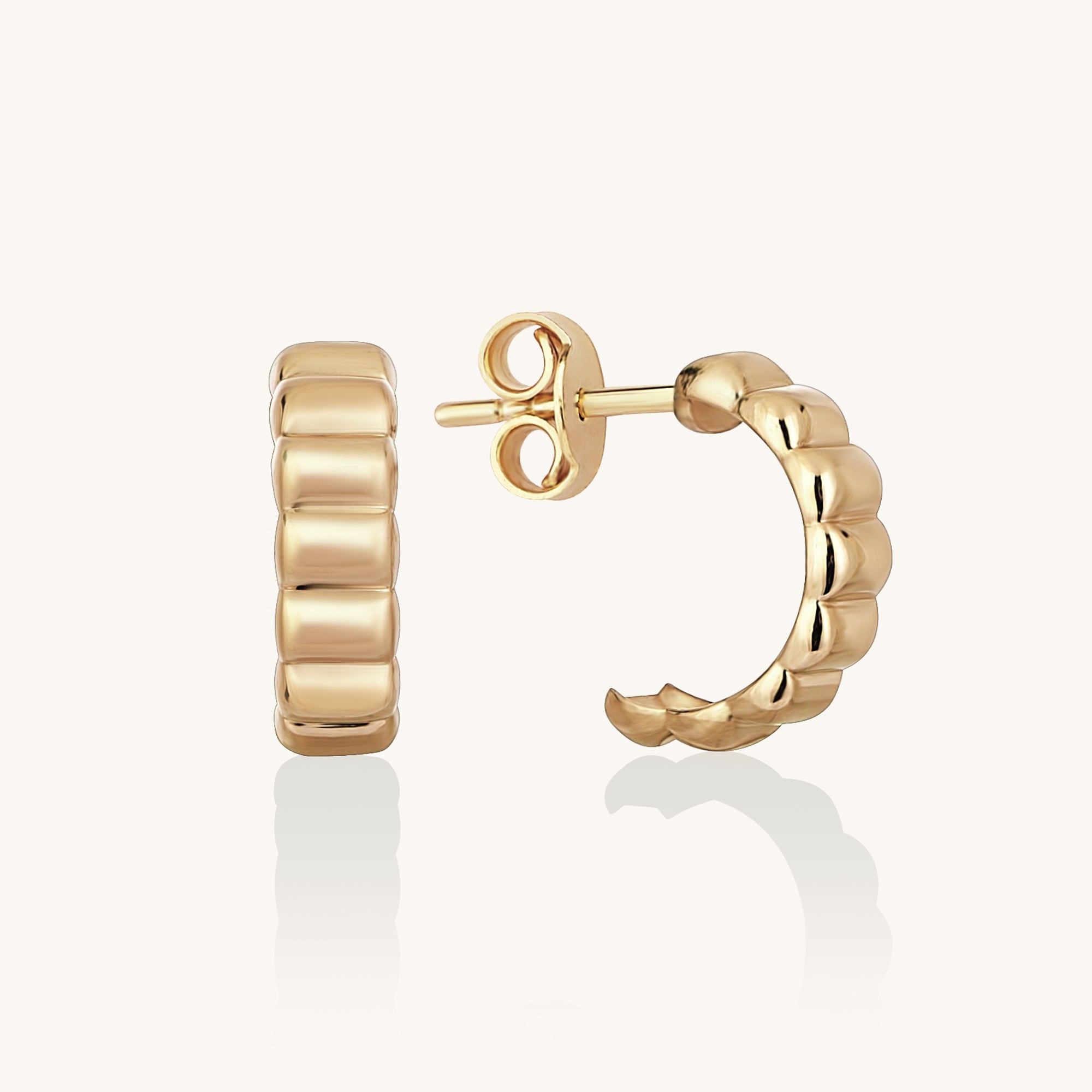 Iconic Dome Earrings in 14k Solid Gold