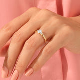 Women's Infinity Design Engagement Ring in 14k Solid Gold