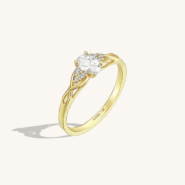 Women's Infinity Engagement Ring in 14k Gold