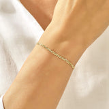 14k Yellow Gold Mariner Chain Bracelet for Women
