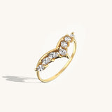 Marquise Curve Stacking Ring in 14k Real Gold